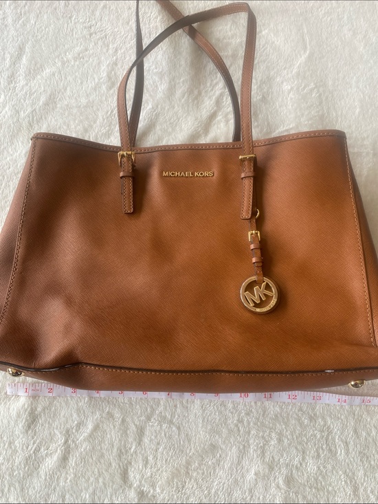 Michael Kors Handbags - Michael Kors Cognac Leather Tote with Gold Hardware